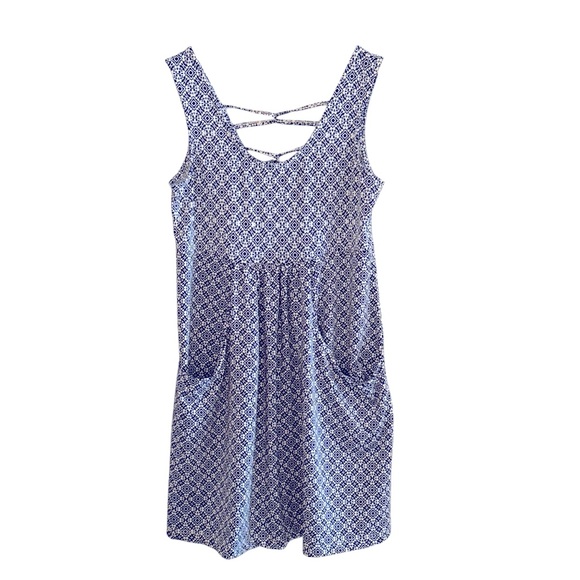 Apt. 9 Dresses & Skirts - Apt. 9 Sleeveless Midi Dress Blue‎ White Patterned Size Small